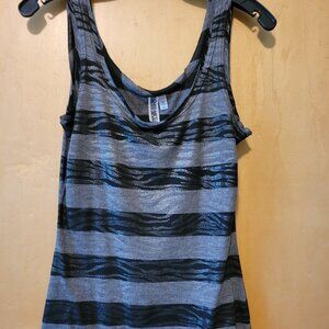 Women's Tank. Size M. Black/Silver. Hip Length.